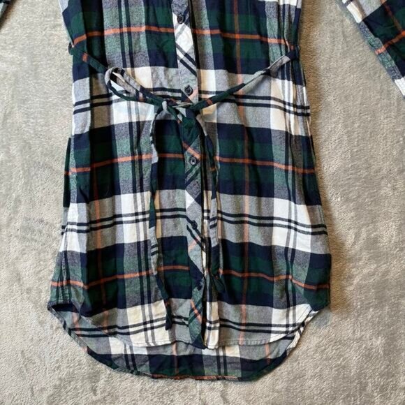 Rails Nadine Button Down Shirt Dress Plaid Flannel Size XS - Picture 3 of 8